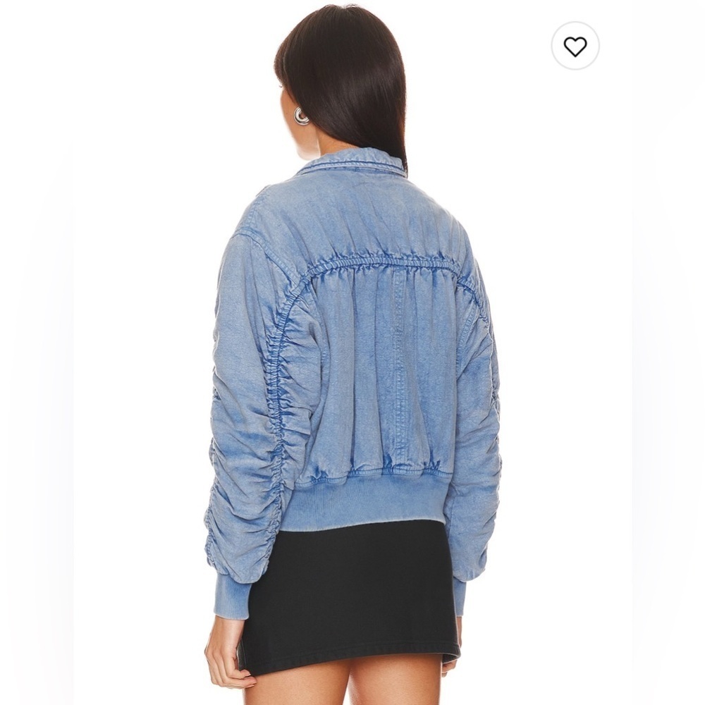 NWT We The Free Flying High Denim Bomber Jacket - Picture 4 of 5